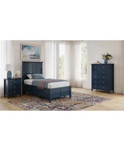 Macy's Hedworth Twin 3-pc. Set (bed, Chest & Nightstand) In Blue