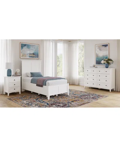 Macy's Hedworth Twin 3-pc. Set (bed, Dresser & Nightstand) In White