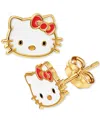 Macy's Hello Kitty Enamel Stud Earrings In 10k Gold In Gold