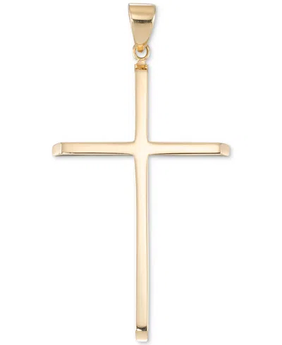Macy's High Polished Classic Cross Pendant In 10k Gold
