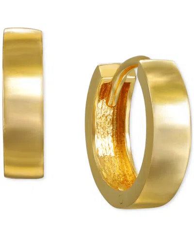 Macy's High Polished Huggie Extra Small Hoop Earrings In 10k Gold, 1/2"