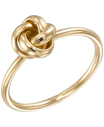 Macy's High Polished Loveknot Ring In 10k Yellow Gold