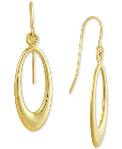 Macy's High-polished Open Style Oval Drop Earrings In 10k Gold