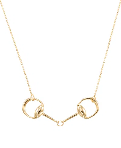 Macy's High Polished Stirrups Necklace In 10k Yellow Gold