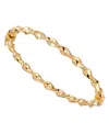 Macy's High Polished Twisted Bangle In 18k Yellow Gold Over Sterling Silver In Gold