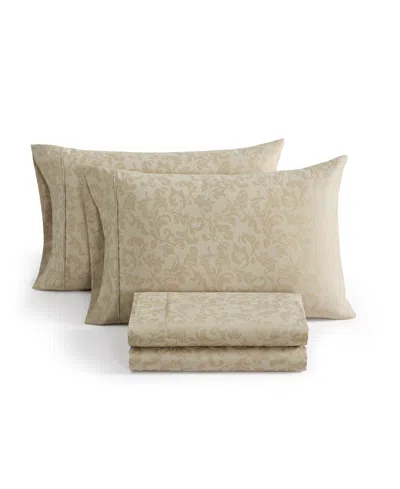 Macy's Holiday Essential 300-thread Count Cotton 4-piece Sheet Set, California King In Neutral