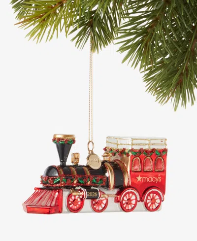 Macy's Holiday Lane  100th Thanksgiving Day Parade Glass Train Ornament,  Exclusive In Multi