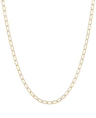 Macy's Hollow Curb Chain Necklace In 10k Yellow Gold