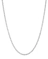 Macy's Hollow Glitter Rope Chain Necklace In 14k White Gold In Gold