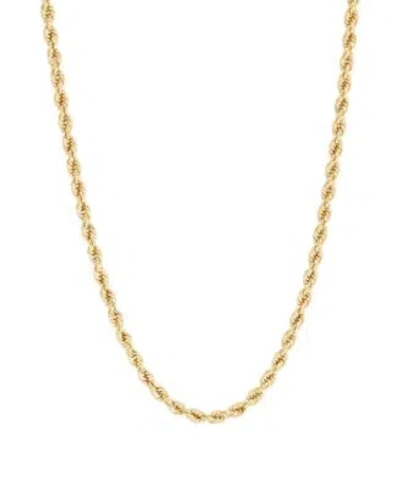 Macy's Macys Hollow Rope Chain Necklace In 10k Yellow Gold
