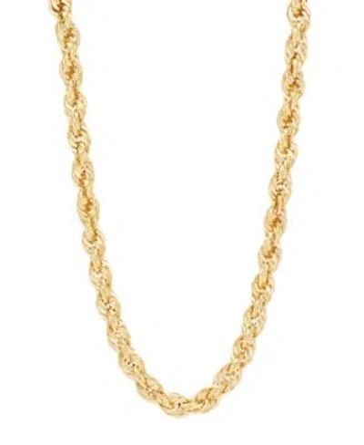Macy's Macys Hollow Rope Chain Necklace In 14k Yellow Gold