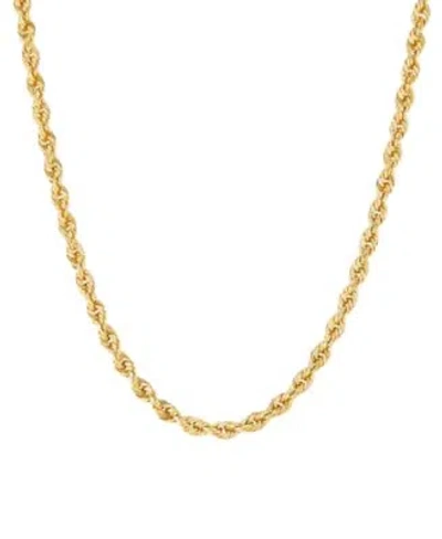 Macy's Macys Hollow Rope Chain Necklace In 14k Yellow Gold