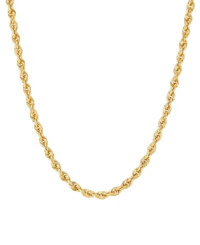 Macy's Hollow Rope Chain Necklace In 14k Yellow Gold In Neutral