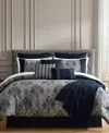 Macy's Horwin Damask 14-piece Comforter Set, Queen In Multi