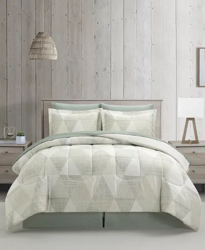 Macy's Hudson Geometric 8-pc. Comforter Sets In Gray