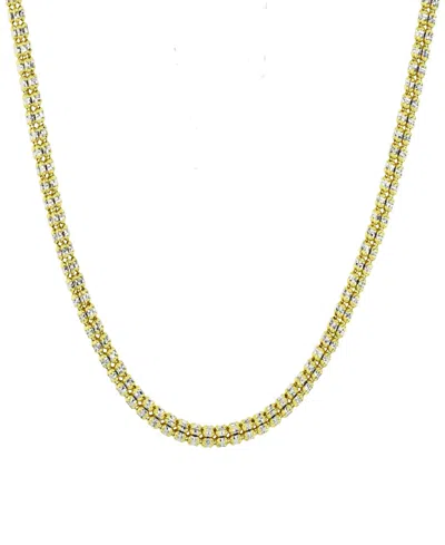 MACY'S ICE LINK 18" CHAIN NECKLACE IN 10K TWO-TONE GOLD