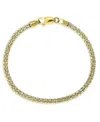 Macy's Ice Link Chain Bracelet In 10k Two-tone Gold In Two-tone