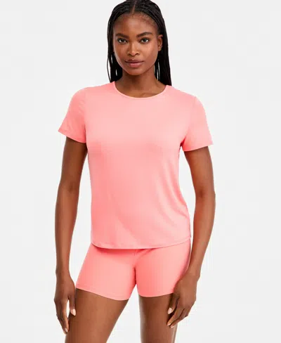Macy's Id Ideology Women's Open Back Top,  Exclusive In Pink