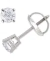 Macy's Igi Certified Colorless Diamond Stud Earrings (1/4 Ct. T.w.) In 18k White Gold In White Gold
