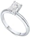 Macy's Igi Certified Diamond Emerald-cut Solitaire Ring (1 Ct. T.w.) In Platinum Or 18k Gold