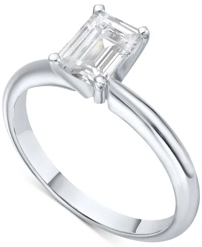 Macy's Igi Certified Diamond Emerald-cut Solitaire Ring (1 Ct. T.w.) In Platinum Or 18k Gold