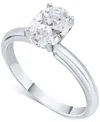 Macy's Igi Certified Diamond Oval-cut Solitaire Ring (1 Ct. T.w.) In Platinum Or 18k Gold