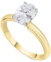 Macy's Igi Certified Diamond Oval-cut Solitaire Ring (1 Ct. T.w.) In Platinum Or 18k Gold