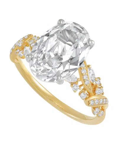 Macy's Igi Certified Lab Grown Diamond (4-3/8 Ct. T.w.) Ring In 14k Yellow & White Gold