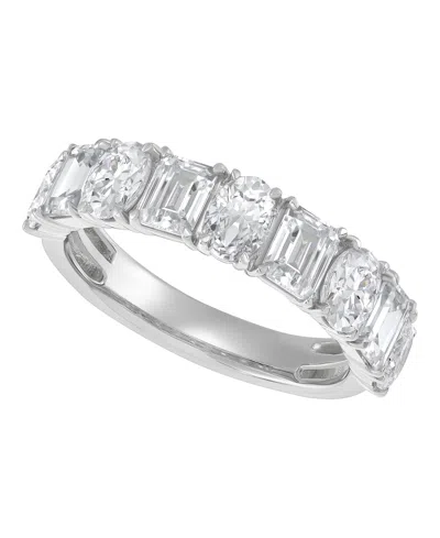 Macy's Igi Certified Lab Grown Diamond Band Ring (3 Ct. T.w.) In 14k White Or Yellow Gold In Silver