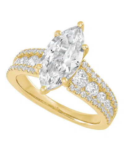 Macy's Igi Certified Lab Grown Diamond Ring (3-1/2 Ct. T.w.) In 14k White Or Yellow Gold
