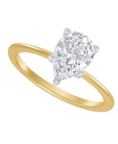 Macy's Igi Certified Lab Grown Diamond Solitaire Engagement Ring (1-1/2 Ct. T.w.) In 14k White Gold Or 14k 