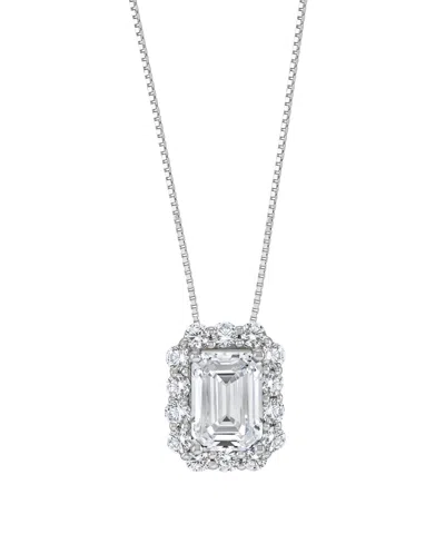 Macy's Igi Certified Lab-grown Diamond Pendant Necklace (2 Ct. T.w.) In 14k White Gold In 14k Yellow Gold
