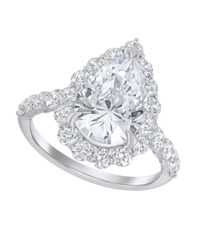 Macy's Igi Certified Lab-grown Diamond Ring (4-1/2 Ct. T.w.) In 14k White Gold In Metallic