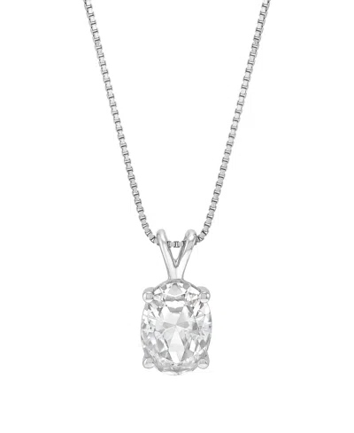 Macy's Igi Certified Lab-grown Diamond Solitaire Pendant Necklace (1 Ct. T.w.) In 14k White Gold In 14k Yellow Gold