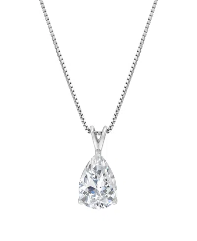 Macy's Igi Certified Lab-grown Diamond Solitaire Pendant Necklace (1 Ct. T.w.) In 14k White Gold In 14k Yellow Gold