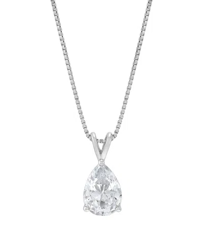 Macy's Igi Certified Lab-grown Diamond Solitaire Pendant Necklace (1/2 Ct. T.w.) In 14k White Gold In 14k Yellow Gold