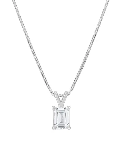 Macy's Igi Certified Lab-grown Diamond Solitaire Pendant Necklace (1/2 Ct. T.w.) In 14k White Gold In 14k Yellow Gold