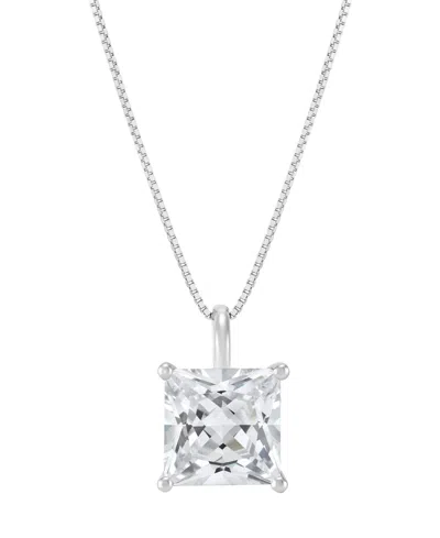 Macy's Igi Certified Lab-grown Diamond Solitaire Pendant Necklace (2 Ct. T.w.) In 14k White Gold In 14k Yellow Gold
