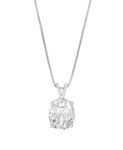 Macy's Igi Certified Lab-grown Diamond Solitaire Pendant Necklace (2 Ct. T.w.) In 14k White Gold In 14k Yellow Gold