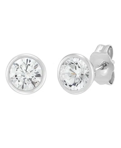 Macy's Igi Certified Lab-grown Diamond Stud Earrings (1 Ct. T.w.) In 14k White Gold In 14k Yellow Gold
