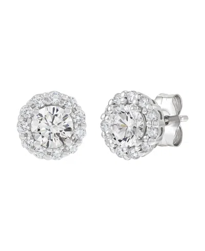 Macy's Igi Certified Lab-grown Diamond Stud Earrings (2 Ct. T.w.) In 14k White Gold