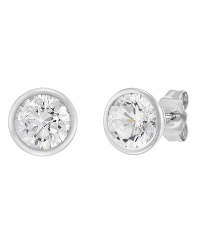 Macy's Igi Certified Lab-grown Diamond Stud Earrings (2 Ct. T.w.) In 14k White Gold In 14k Yellow Gold