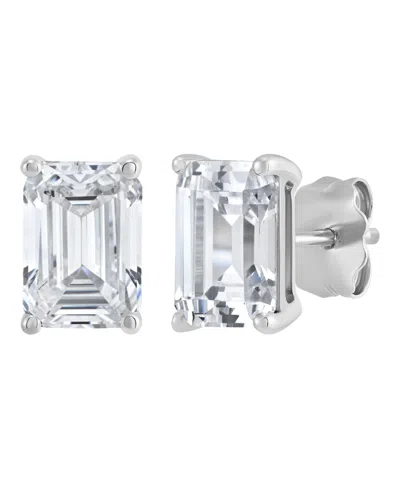 Macy's Igi Certified Lab-grown Diamond Stud Earrings (2 Ct. T.w.) In 14k White Gold In 14k Yellow Gold