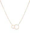 Macy's Interlocking Circle Pendant Necklace In 10k Gold, 16" + 2" Extender