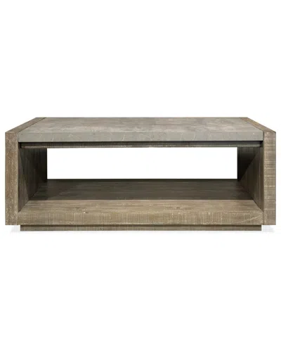 Macy's Intrigue 48" Rectangle Wood Coffee Table In Hazelwood