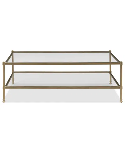 Macy's Isla 52" Glass Rectangle Coffee Table In Gold