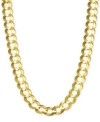 Macy's Italian Gold Open Curb Link Chain Necklace 7mm Collection In Solid 14k Gold In Gold