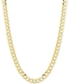 Macy's Italian Gold Two Tone Open Curb Link Chain Necklace Collection 3 5 8mm In 14k Gold White Gold In Two-tone