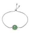 Macy's Jad Bolo Bracelet In Sterling Silver In Metallic