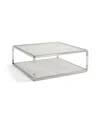 Macy's Jasper 47" Square Coffee Table In Clear Glass,acrylic And Pss